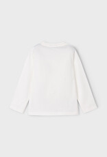 Mayoral L/S Cream Tee w/Dino Print