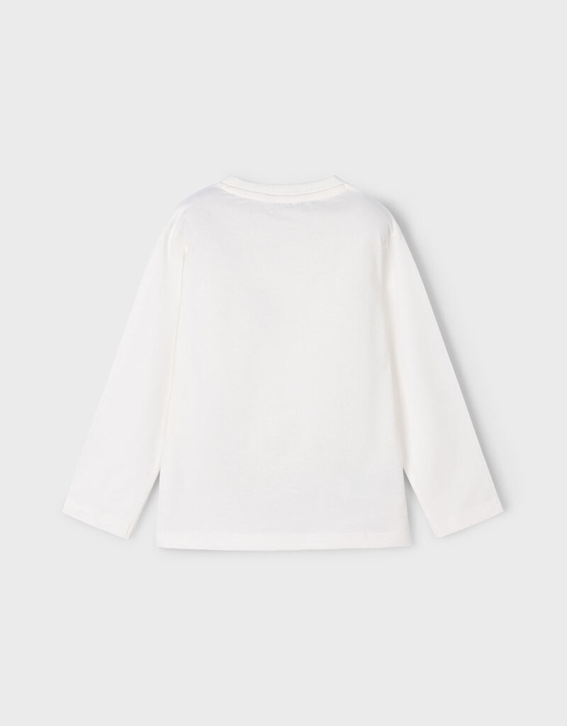 Mayoral L/S Cream Tee w/Dino Print