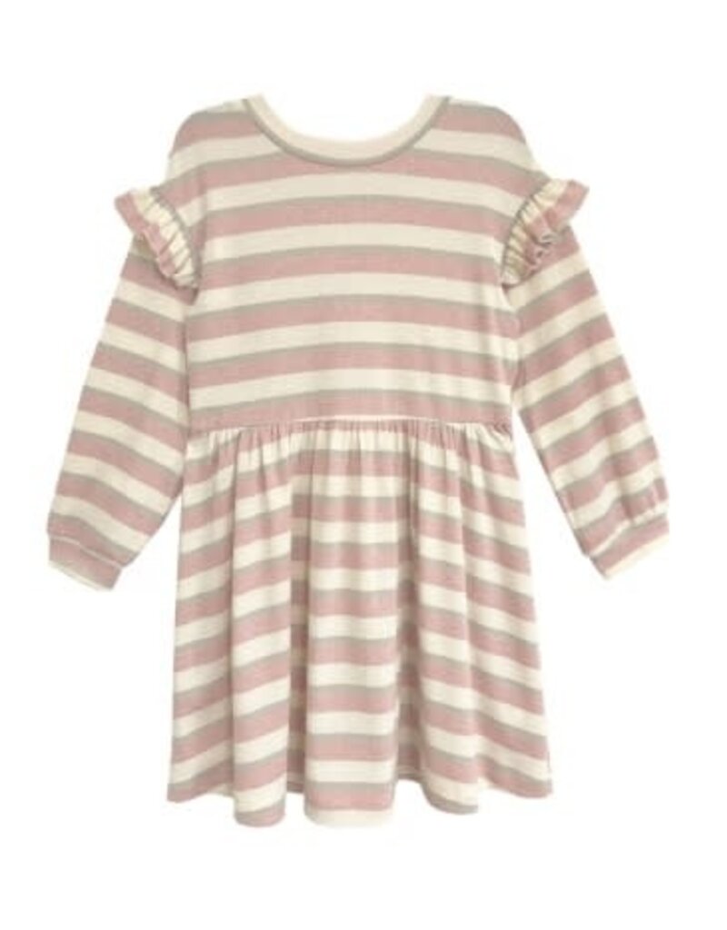 Mabel and Honey CANDY STRIPE DRESS PINK