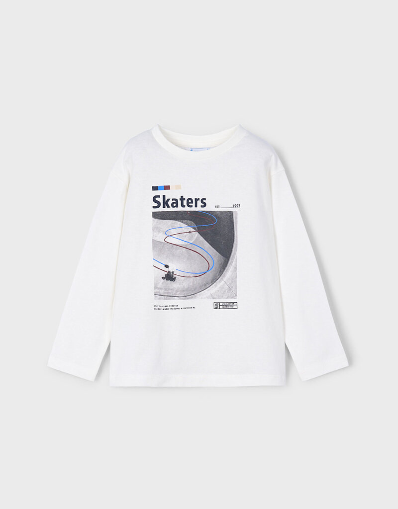 Mayoral Skater L/S Tee Cream or Navy