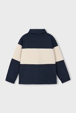 Mayoral L/S Navy Cream Polo w/Pocket