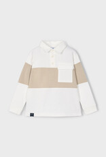 Mayoral L/S Cream Khaki Polo w/Pocket