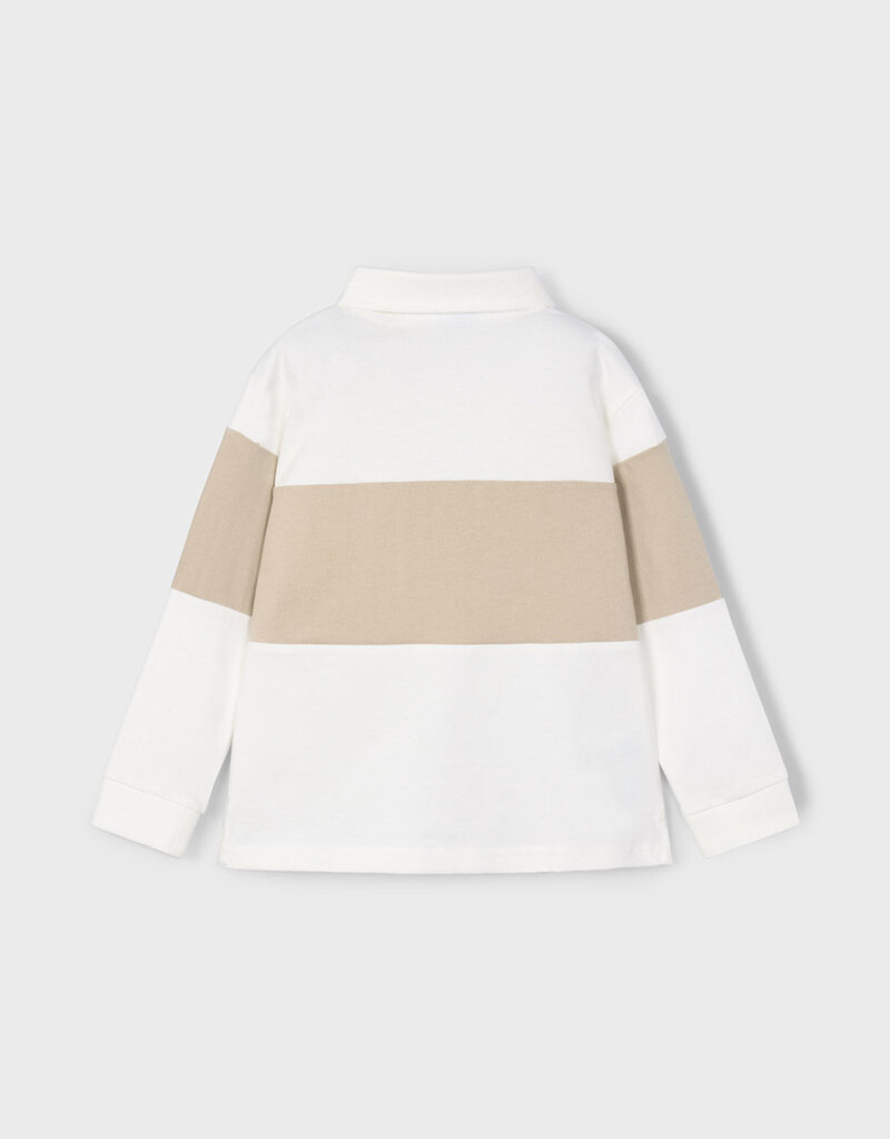 Mayoral L/S Cream Khaki Polo w/Pocket