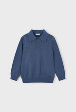 Mayoral L/S Knit Polo Steel