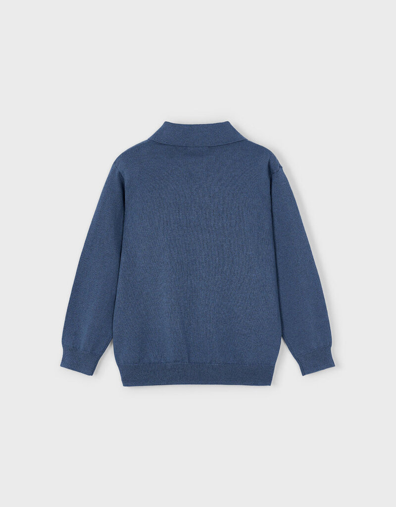 Mayoral L/S Knit Polo Steel