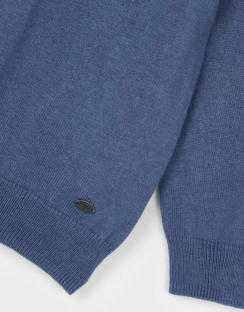 Mayoral L/S Knit Polo Steel