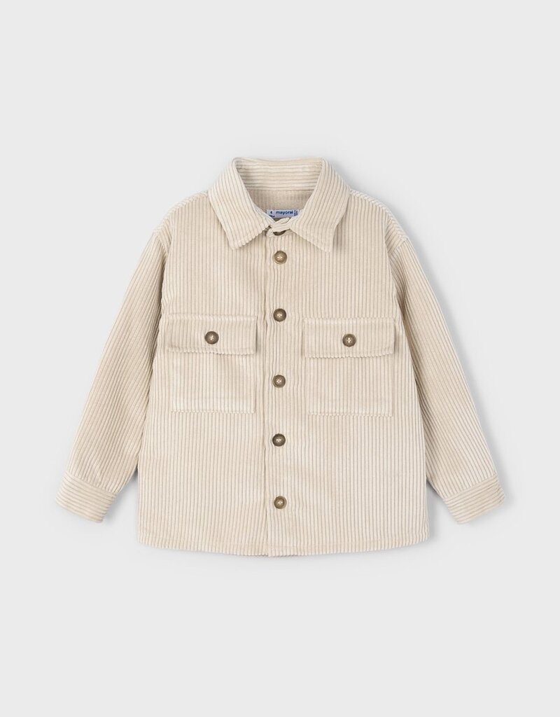 Mayoral Cream Corduroy Overshirt