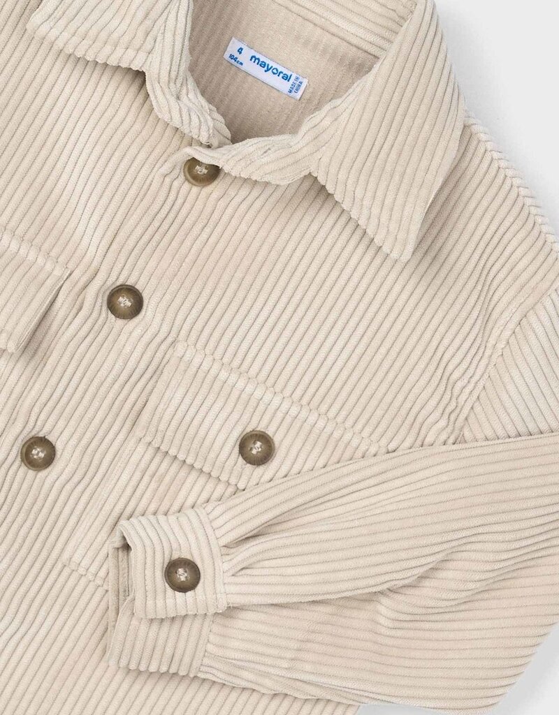 Mayoral Cream Corduroy Overshirt