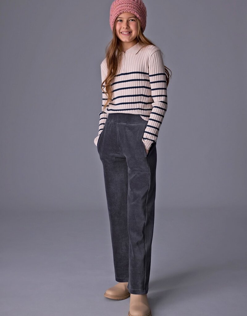Mayoral Girls Corduroy Wide Leg Pants Navy
