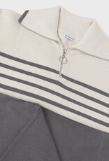 Mayoral Long Knit Sweater Pant Set Cream/Navy