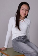 Mayoral Cream Ribbed Top