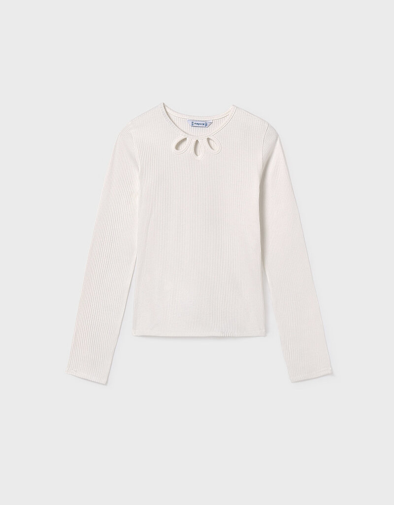 Mayoral Cream Ribbed Top