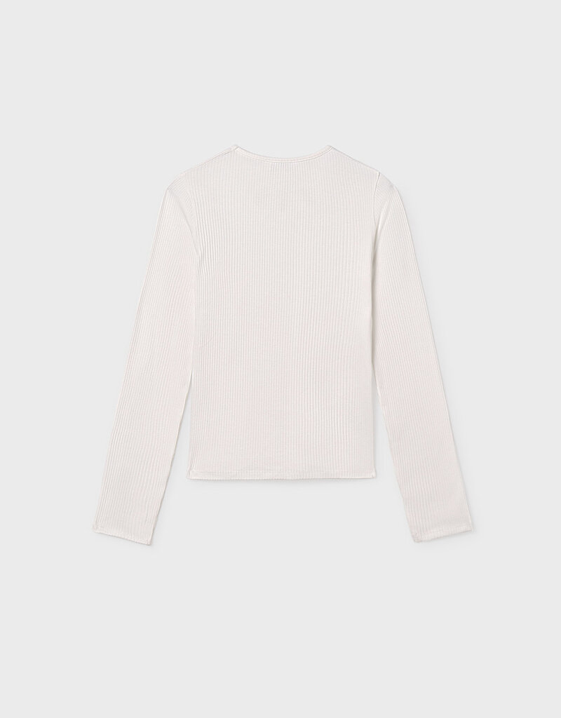 Mayoral Cream Ribbed Top