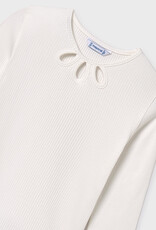 Mayoral Cream Ribbed Top
