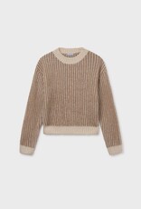 Mayoral Camel Striped Sweater