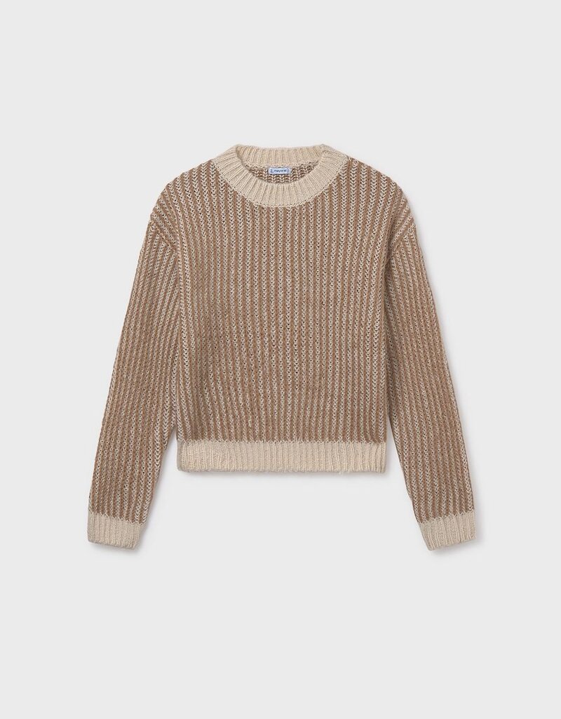 Mayoral Camel Striped Sweater