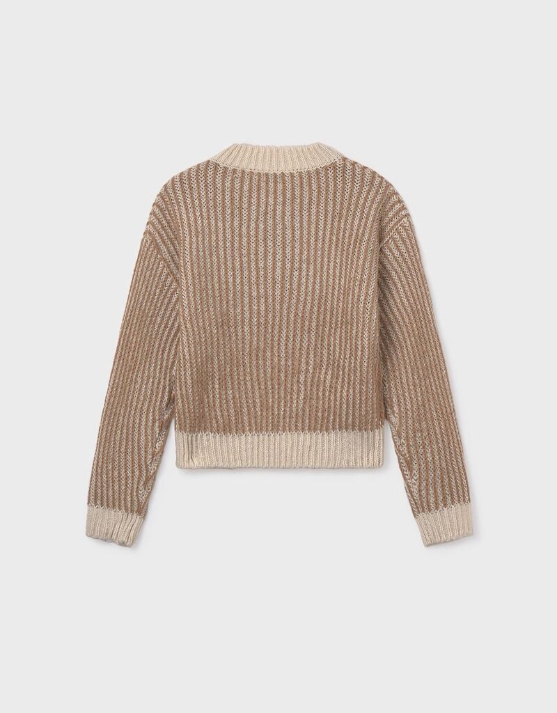 Mayoral Camel Striped Sweater