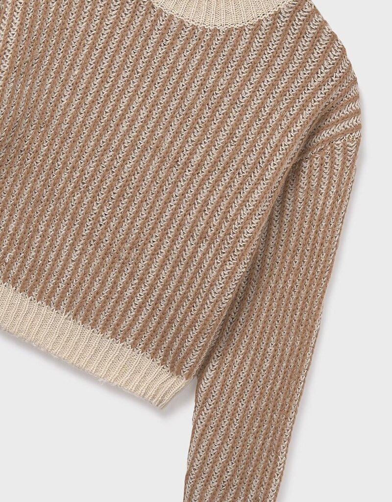 Mayoral Camel Striped Sweater