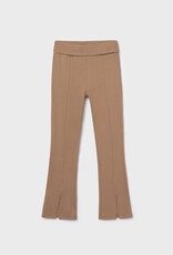 Mayoral Turned Waistband Flared Leggings Camel