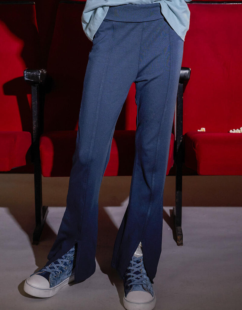 Mayoral Turned Waistband Flared Leggings Navy