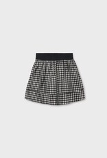 Mayoral Black Check Adjustable Waist Skirt