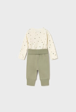 Mayoral Cream Top w/Sage Pant Set