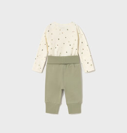Mayoral Cream Top w/Sage Pant Set