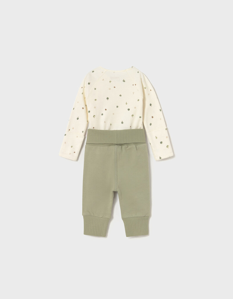Mayoral Cream Top w/Sage Pant Set