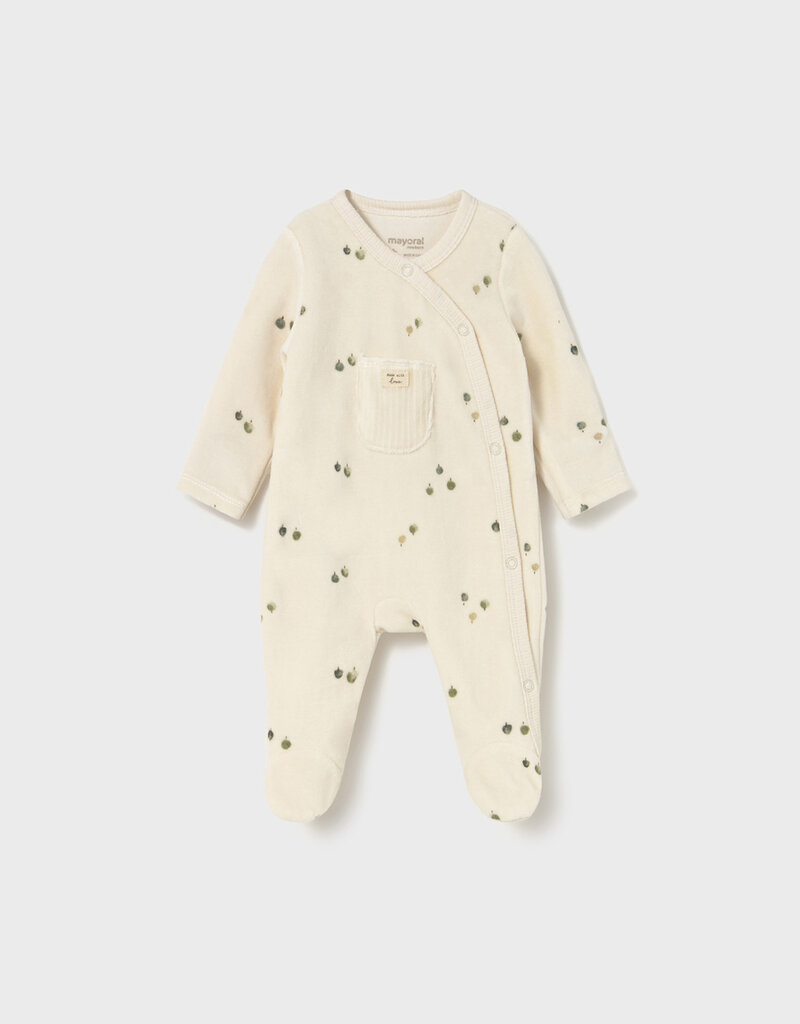Mayoral Velour Cream Sage Footie