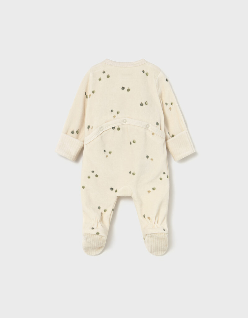 Mayoral Velour Cream Sage Footie