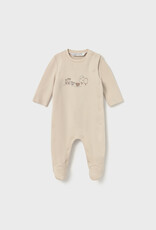 Mayoral Tan Train Print Footie