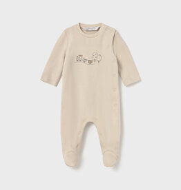 Mayoral Tan Train Print Footie