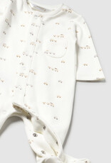 Mayoral Cream Small Train Print Footie