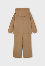 Mayoral Hoodie Long Knit Pant Set Caramel