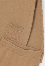 Mayoral Hoodie Long Knit Pant Set Caramel