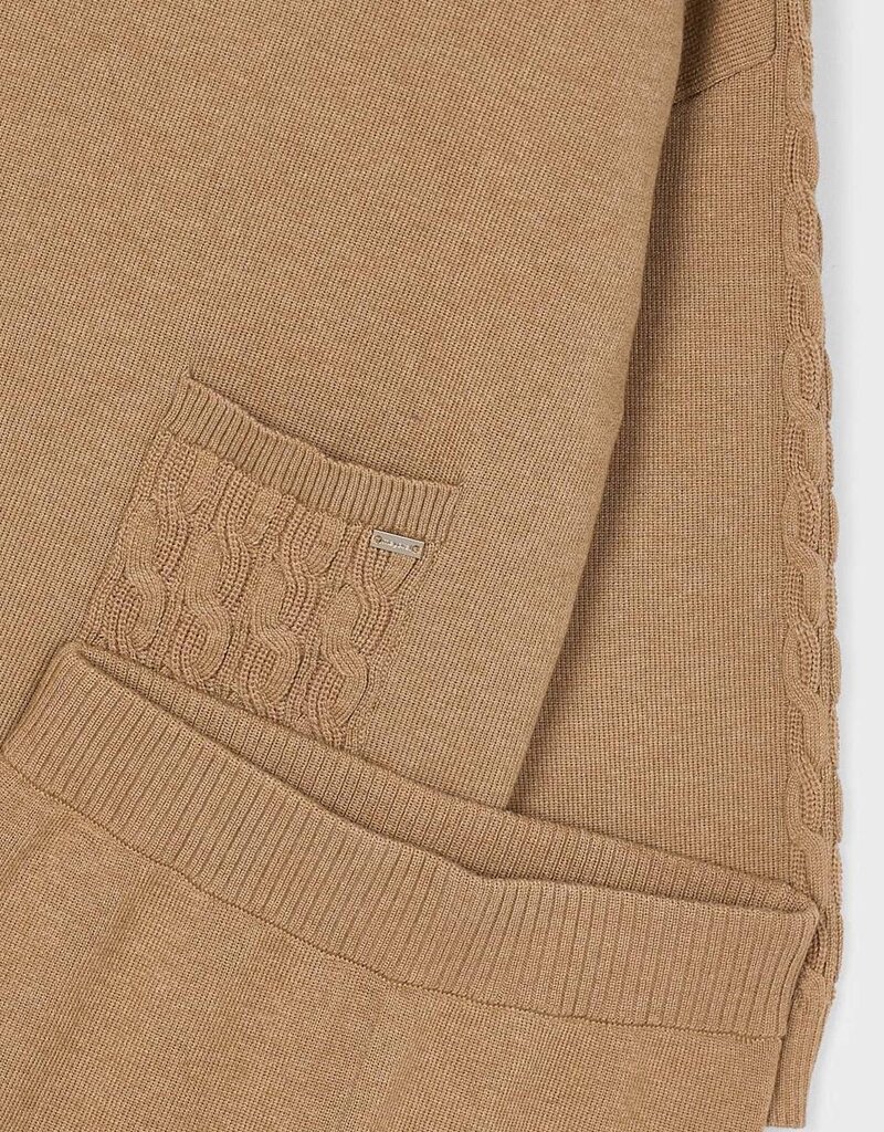 Mayoral Hoodie Long Knit Pant Set Caramel
