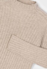 Mayoral Rib Mock Neck Sweater Toffee