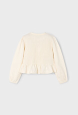 Mayoral Cream L/S Scrunch Top