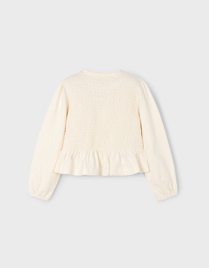 Mayoral Cream L/S Scrunch Top