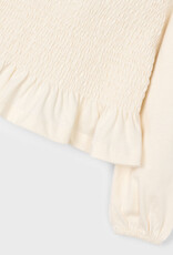 Mayoral Cream L/S Scrunch Top