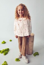 Mayoral Cream Collared Red Stitch Blouse