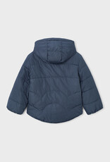 Mayoral Navy Sage Flower Print Reversible Hooded Jacket