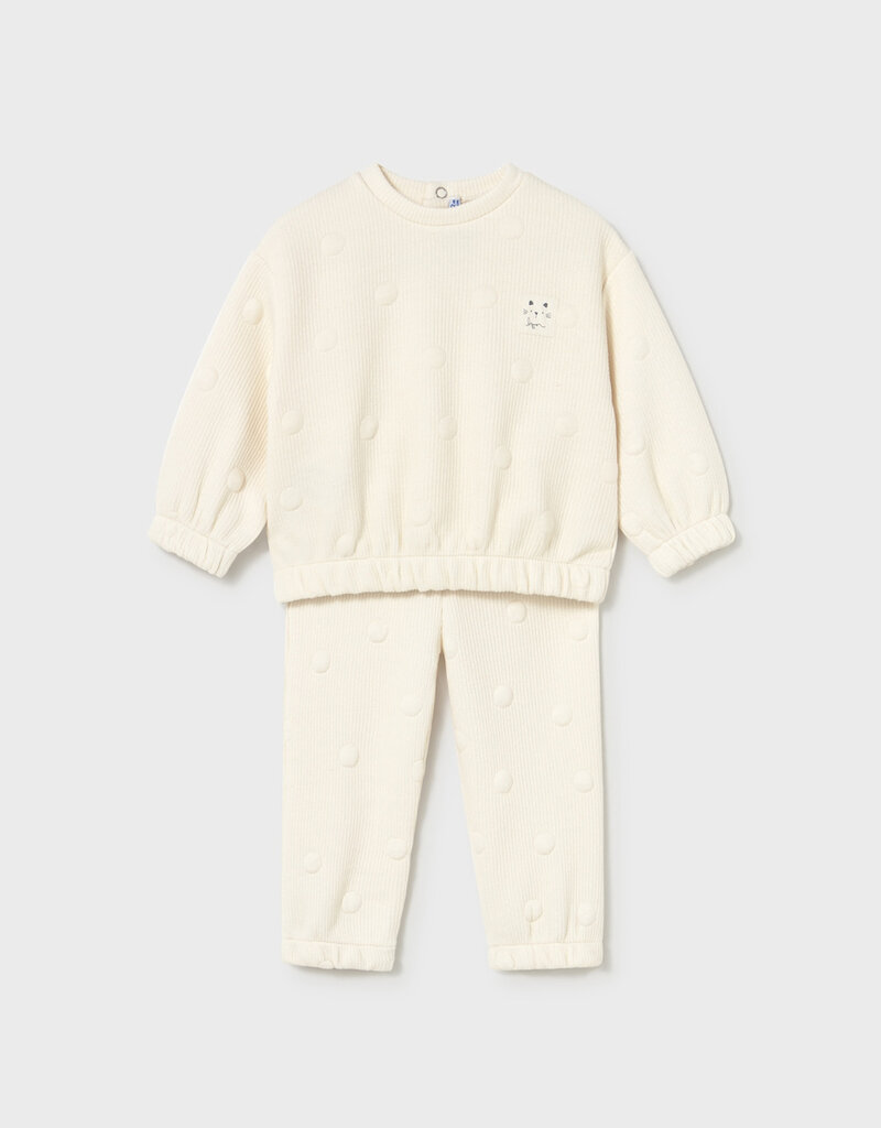 Mayoral Girls Cream Track Suit