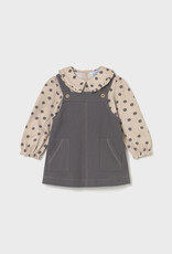 Mayoral Brown Overall Dress Top Set