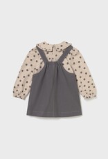 Mayoral Brown Overall Dress Top Set