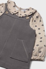 Mayoral Brown Overall Dress Top Set