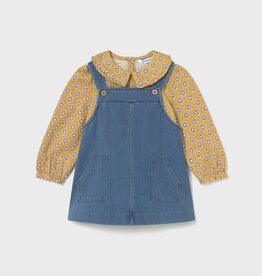 Mayoral Jean Overall Dress Top Set