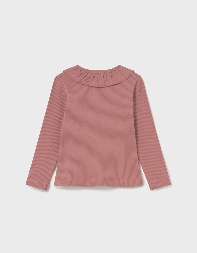 Mayoral L/S Ruffle Polo Terracotta