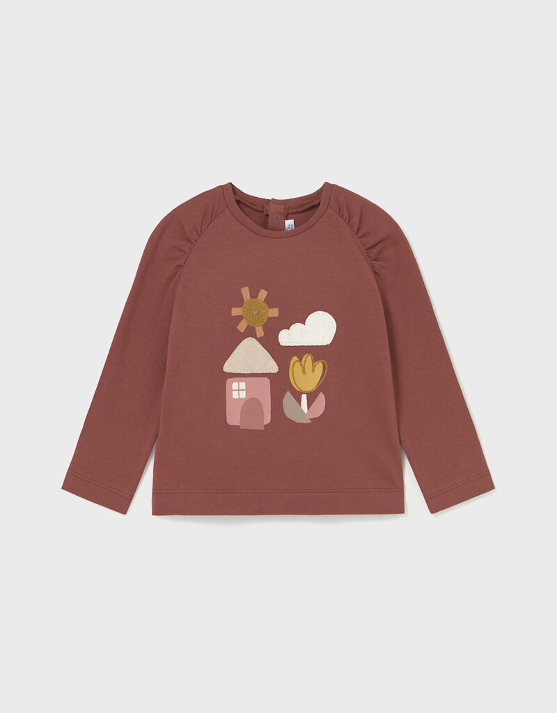 Mayoral L/S Terracotta Print Shirt