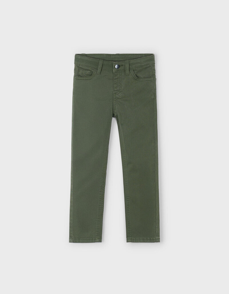 Mayoral 5 Pocket Slim Fit Basic Pant Olive